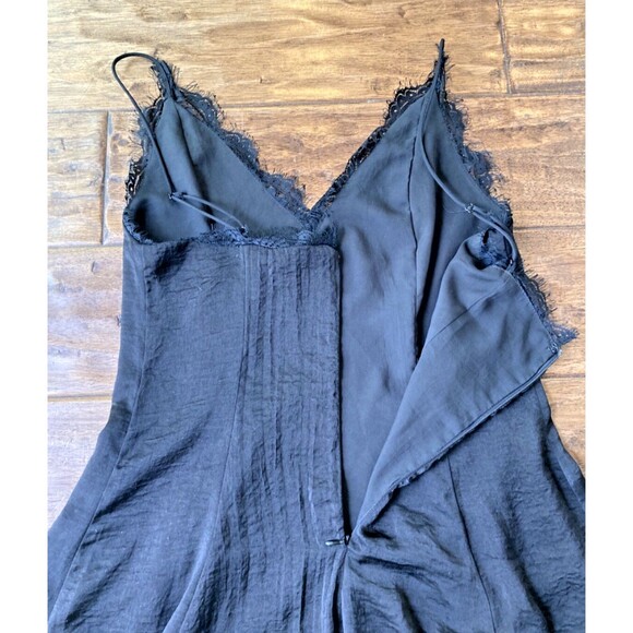 Y2K Sadie and Sage Mini Slip Dress Small Black Lace 90's Whimsygoth - Picture 2 of 8